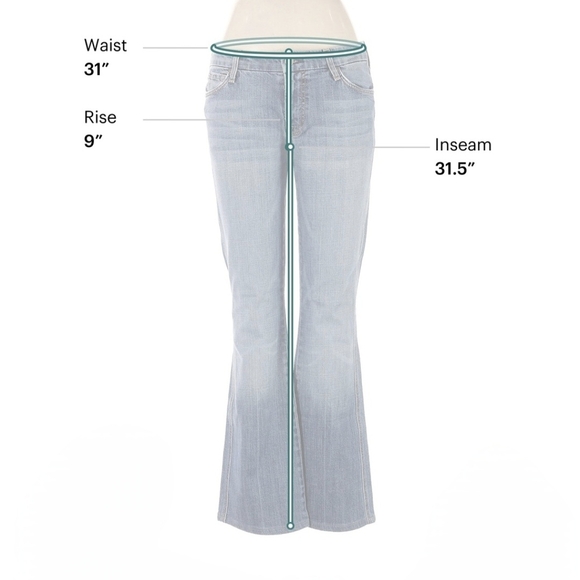 7 For All Mankind Light Blue Flare Jeans - Like New! - Picture 5 of 5